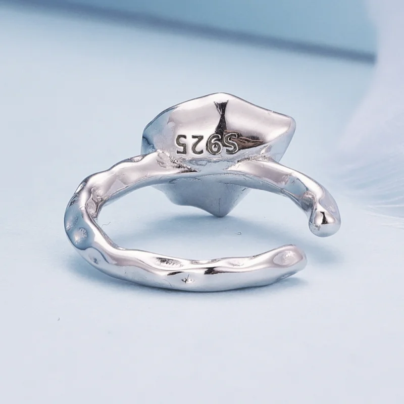 (image for) Pandora Style Blue Water Drop Ear clip - BSE846 - View 4