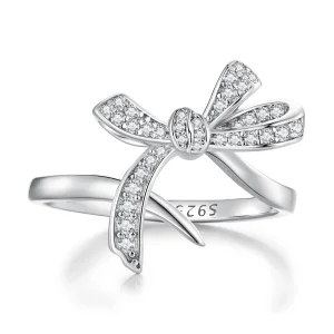 (image for) Pandora Style Bow Tie Open Ring - BSR435