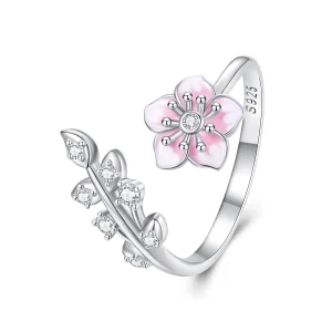 (image for) Pandora Style Cherry Blossoms Open Ring - BSR438