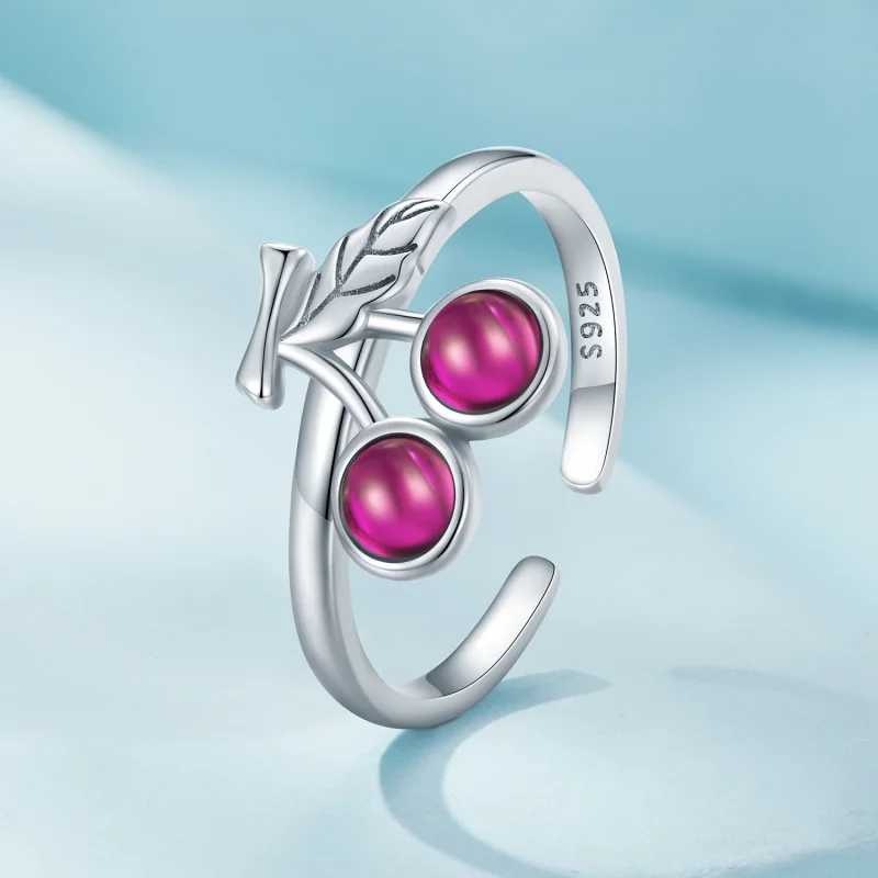 (image for) Pandora Style Cherry Open Ring - SCR936 - View 2