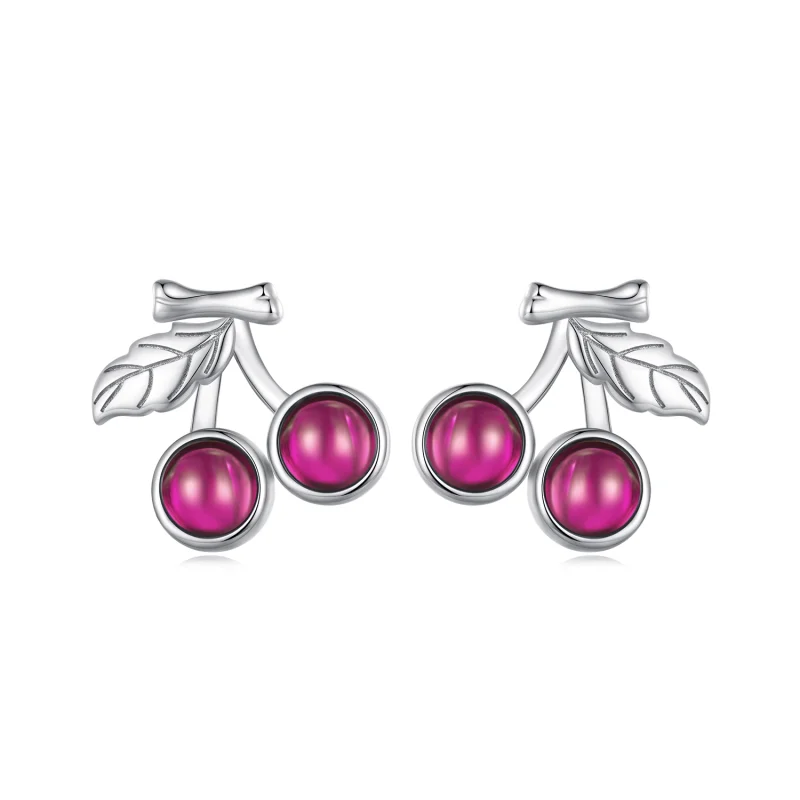(image for) Pandora Style Cherry Stud Earrings - SCE1604 - Product Image