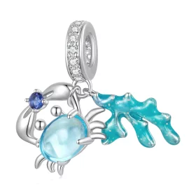 Pandora Style Crab Seaweed Pendant Charm - SCC2505 Pandora Style Crab Seaweed Pendant Charm - SCC2505