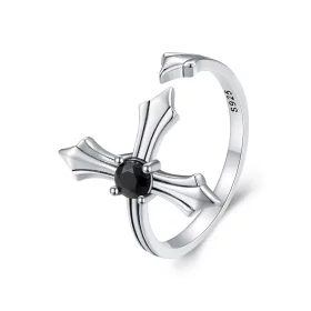 Pandora Style Cross Open Ring - SCR939 Pandora Style Cross Open Ring - SCR939
