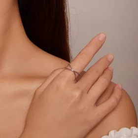 Pandora Style Crossover Ring - SCR543-A Pandora Style Crossover Ring - SCR543-A