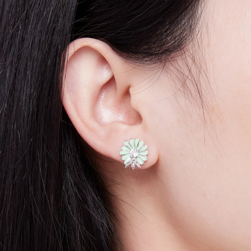 (image for) Pandora Style Daisy Bee Stud Earrings - SCE1598 - View 6