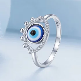 Pandora Style Devil Eye Ring - BSR445 Pandora Style Devil Eye Ring - BSR445