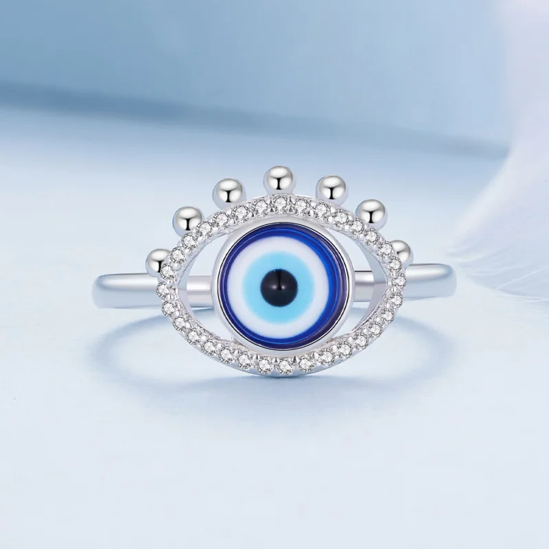 (image for) Pandora Style Devil Eye Ring - BSR445 - View 3