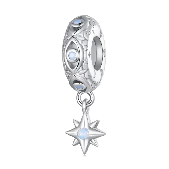 Pandora Style Devil\'s Eye Star Spacer Charm - BSC857