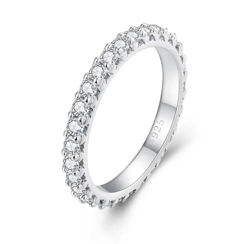 (image for) Pandora Style Fine Moissanite Diamond Ring - MSR028 - Product Image