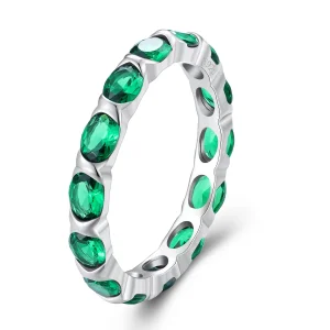 (image for) Pandora Style Full Pave Green Spinel Ring - BSR432