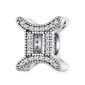 Pandora Style Gemini Lucky Zodiac Charm - SCC2516-3 Pandora Style Gemini Lucky Zodiac Charm - SCC2516-3