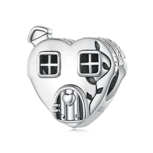 (image for) Pandora Style Heart Shaped House Charm - BSC871
