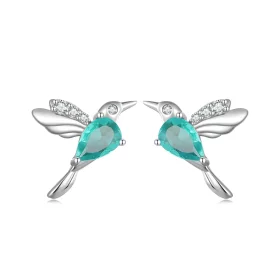 Pandora Style Hummingbird Stud Earrings - BSE849