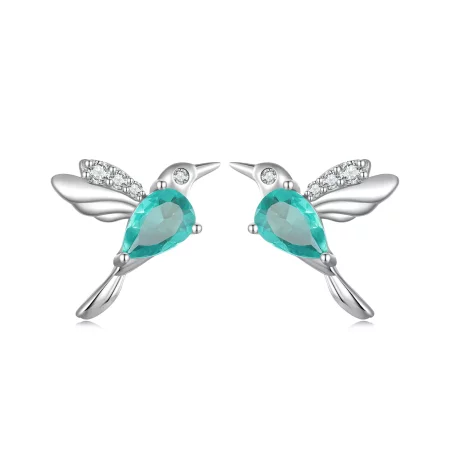 Pandora Style Hummingbird Stud Earrings - BSE849