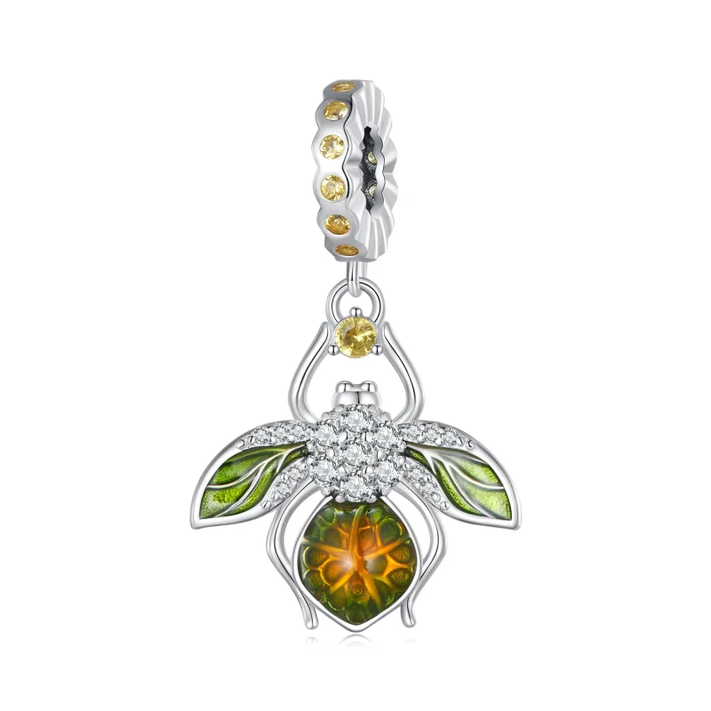 (image for) Pandora Style Lemon Bee Pendant Charm - BSC882 - Product Image