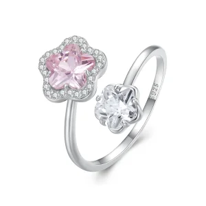 (image for) Pandora Style Little Flower Open Ring - BSR439