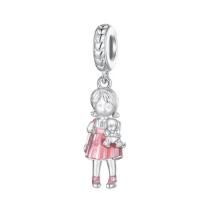 Pandora Style Little Girl Pendant Charm - BSC878 (image for) Pandora Style Little Girl Pendant Charm - BSC878