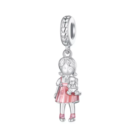 Pandora Style Little Girl Pendant Charm - BSC878