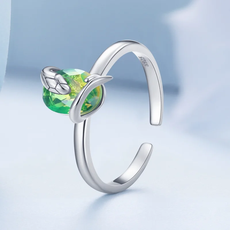 (image for) Pandora Style Little Snake Open Ring - BSR431 - View 2