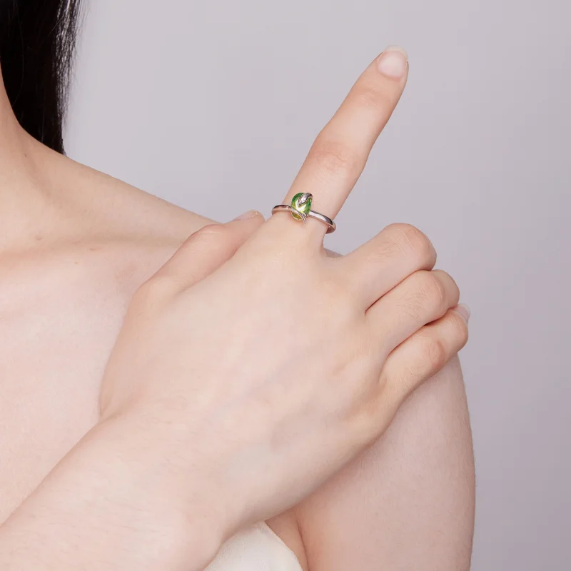 (image for) Pandora Style Little Snake Open Ring - BSR431 - View 6