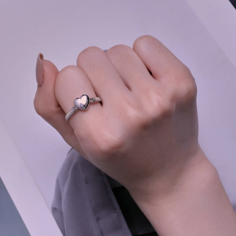 (image for) Pandora Style Love Chain Ring - BSR422 - View 6