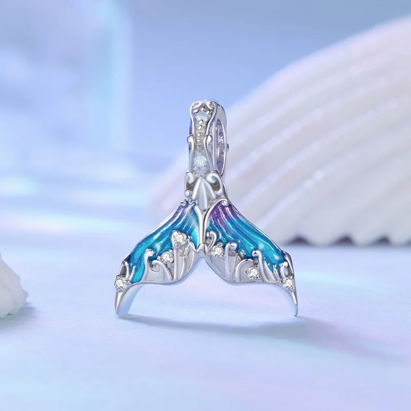 (image for) Pandora Style Mermaid Tail Charm - BSC876 - View 2