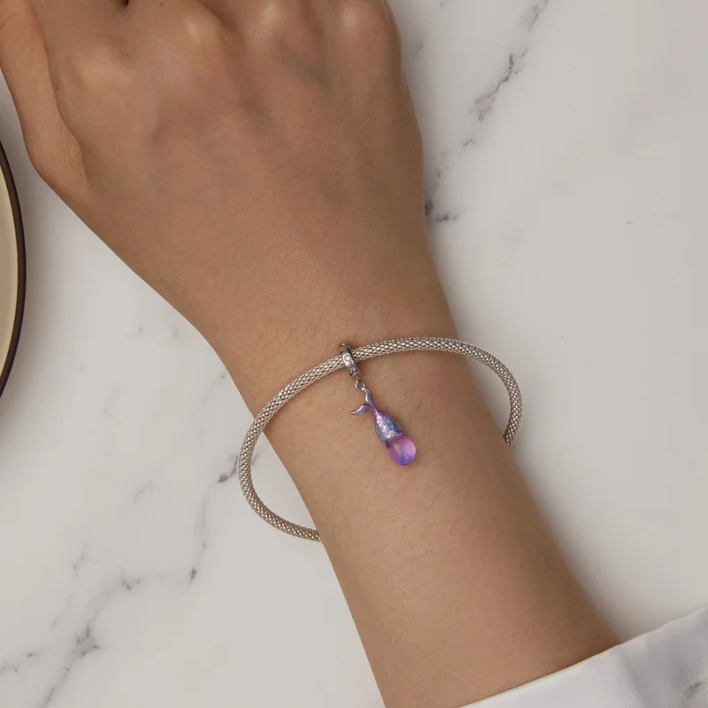 (image for) Pandora Style Mermaid Tears Pendant Charm - BSC874 - View 5