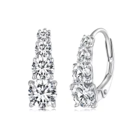 Pandora Style Moissanite Hoops Earrings - MSE023 Pandora Style Moissanite Hoops Earrings - MSE023