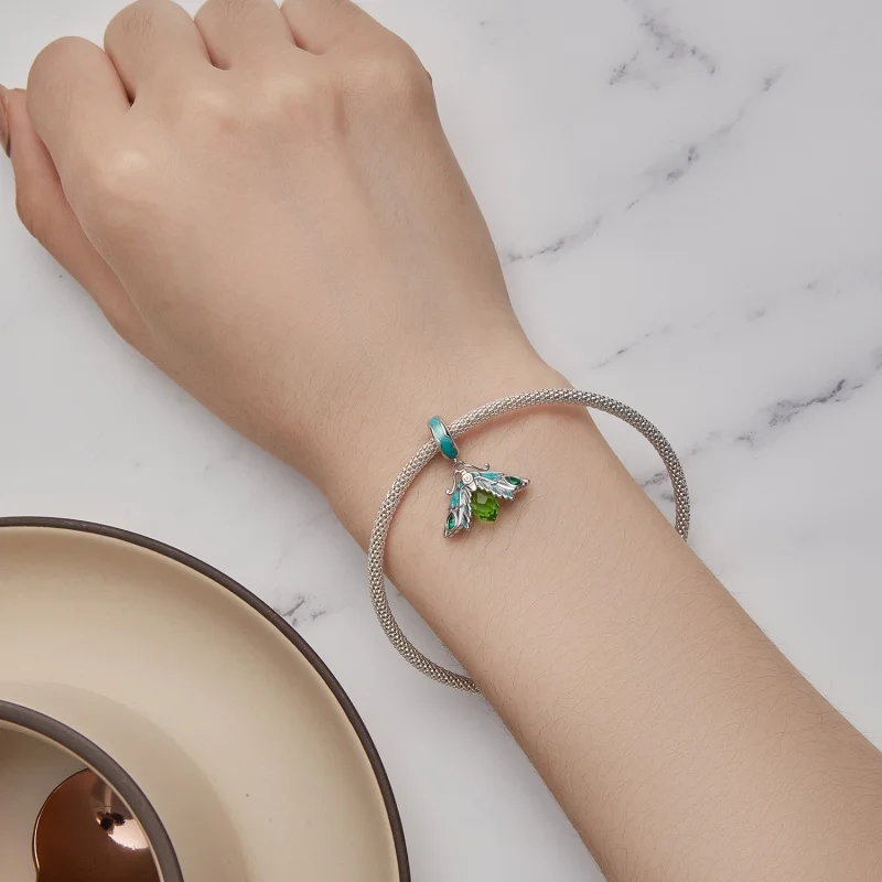 (image for) Pandora Style Moth Pendant Charm - BSC866 - View 5