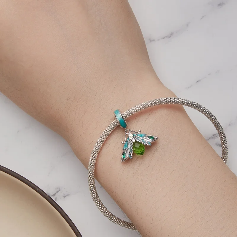 (image for) Pandora Style Moth Pendant Charm - BSC866 - View 6