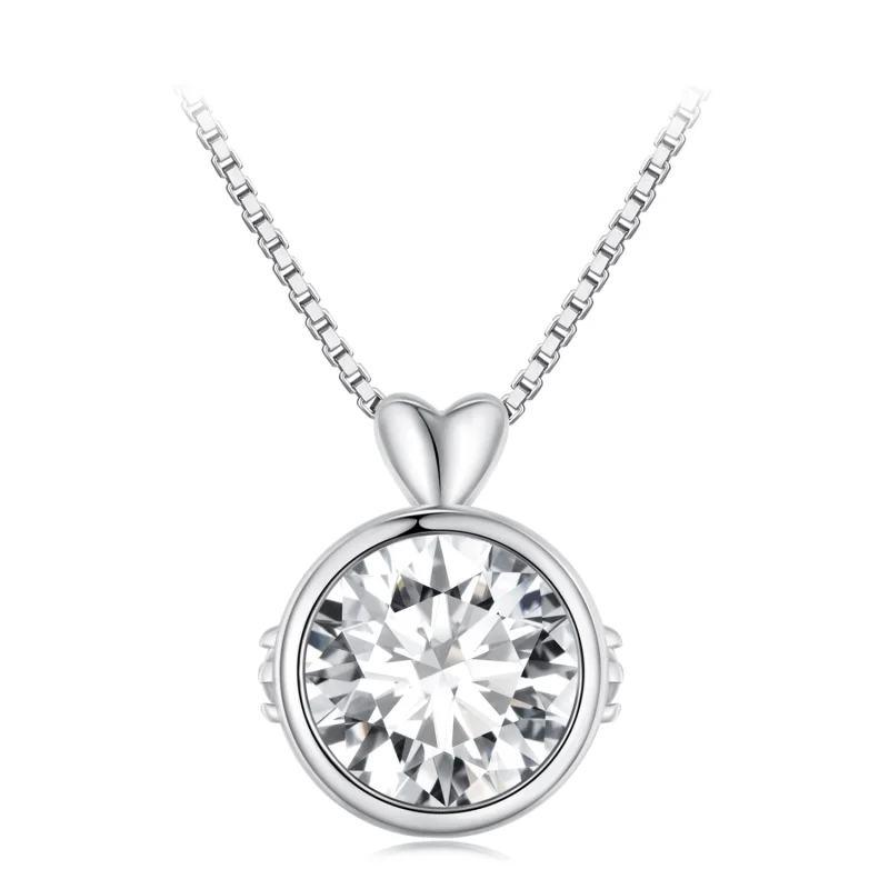 (image for) Pandora Style Necklace with 1 Carat Moissanite - MSN013 - Product Image