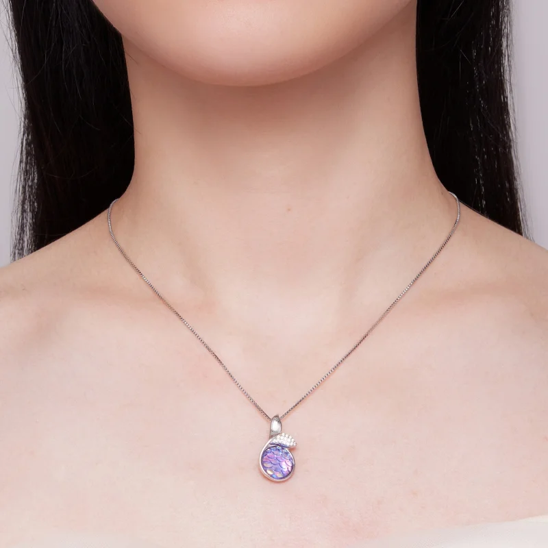 (image for) Pandora Style Necklace with Fishtail - BSN326 - View 4