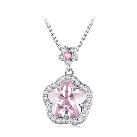 Pandora Style Necklace with Little Flower - BSN329 Pandora Style Necklace with Little Flower - BSN329