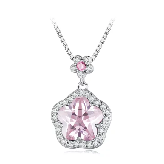 Pandora Style Necklace with Little Flower - BSN329