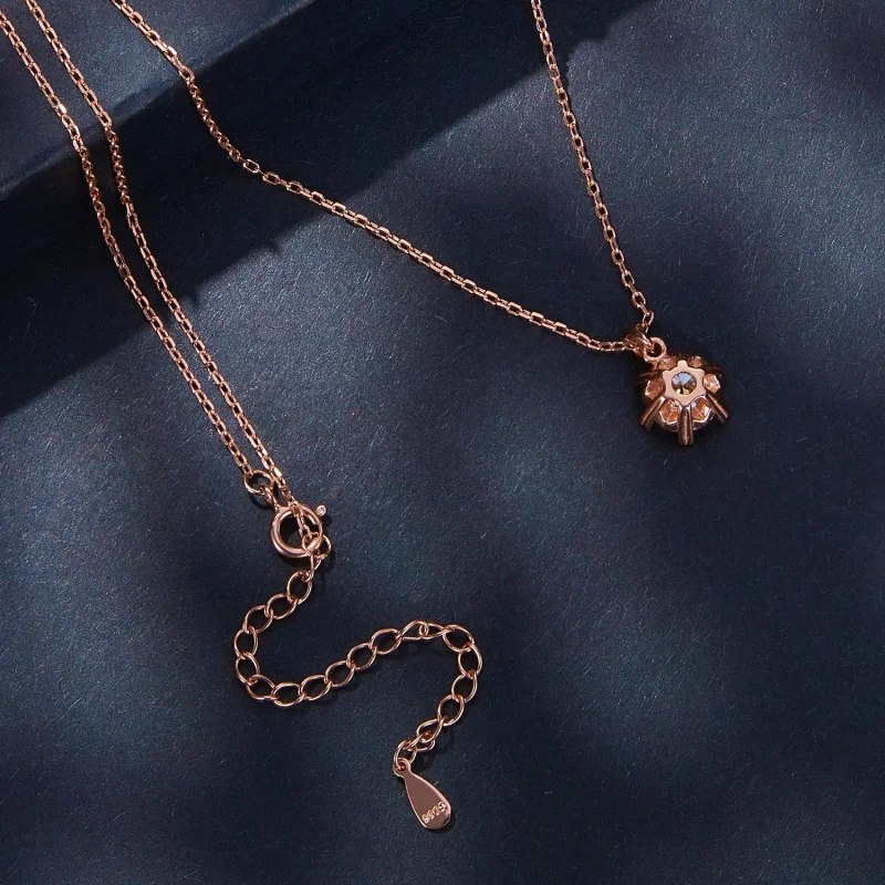 (image for) Pandora Style Necklace with Luxury Moissanite - MSN006-C - View 4