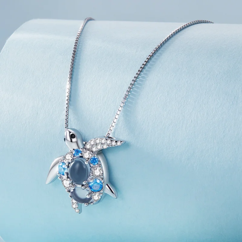 (image for) Pandora Style Necklace with Sea Turtle - BSN331 - View 2