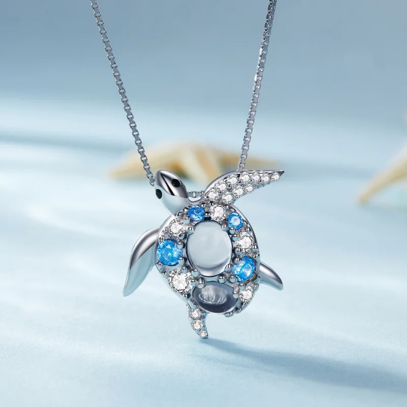(image for) Pandora Style Necklace with Sea Turtle - BSN331 - View 3