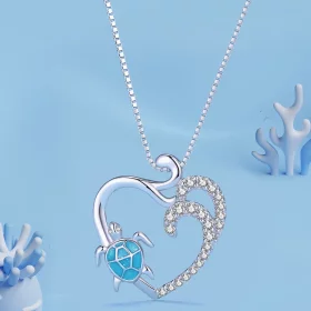 Pandora Style Necklace with Sea Turtle - SCN499 Pandora Style Necklace with Sea Turtle - SCN499