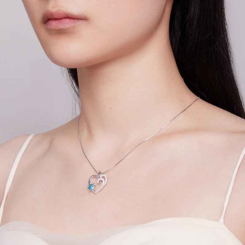 (image for) Pandora Style Necklace with Sea Turtle - SCN499 - View 8