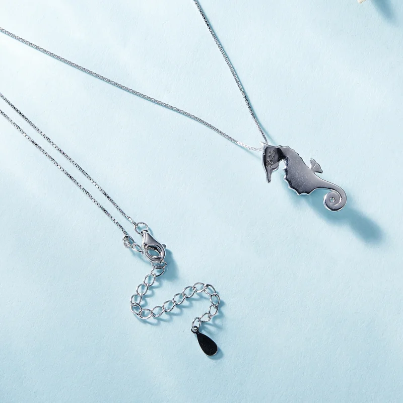 (image for) Pandora Style Necklace with Seahorse - BSN332 - View 4