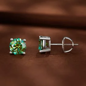 Pandora Style One Carat Four Claw Moissanite Stud Earrings - MSE003-CFL Pandora Style One Carat Four Claw Moissanite Stud Earrings - MSE003-CFL