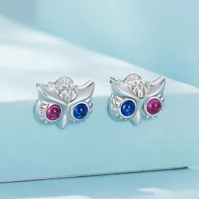 Pandora Style Owl Stud Earrings - SCE1602 Pandora Style Owl Stud Earrings - SCE1602