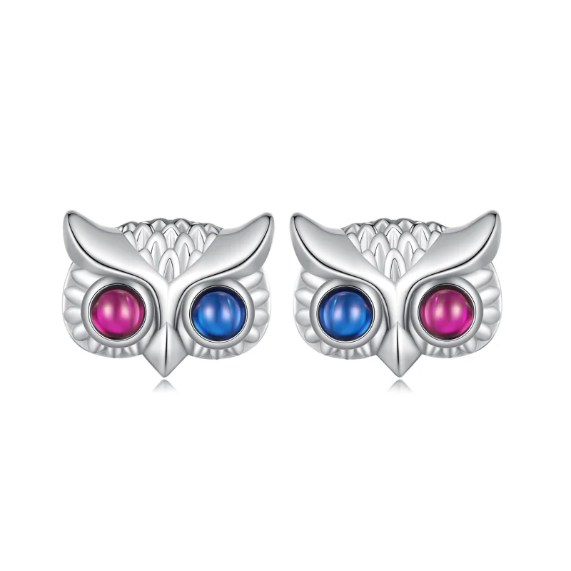 (image for) Pandora Style Owl Stud Earrings - SCE1602 - Product Image