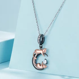 Pandora Style Playing With Cats Pendant Charm - SCC2518 Pandora Style Playing With Cats Pendant Charm - SCC2518