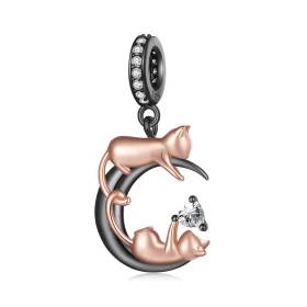 Pandora Style Playing With Cats Pendant Charm - SCC2518 Pandora Style Playing With Cats Pendant Charm - SCC2518