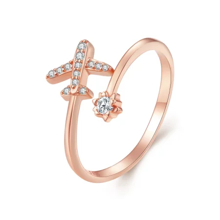 Pandora Style Rose Gold Distance Open Ring - SCR623-C