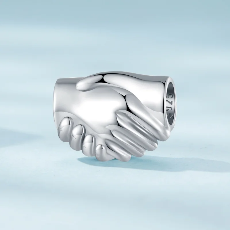 (image for) Pandora Style Shake Hands Charm - SCC2521 - View 2