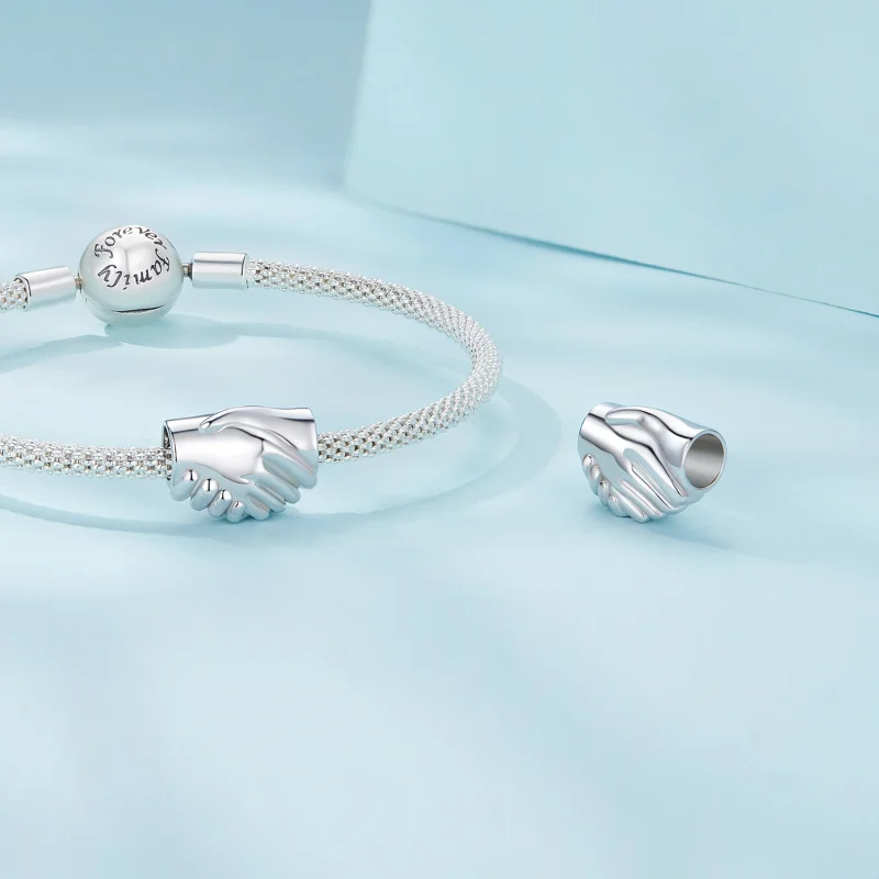 (image for) Pandora Style Shake Hands Charm - SCC2521 - View 4