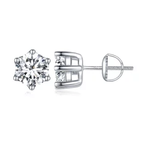 Pandora Style Shiny Zircon Stud Earrings - BSE615-7L