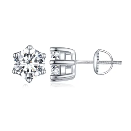Pandora Style Shiny Zircon Stud Earrings - BSE615-7L